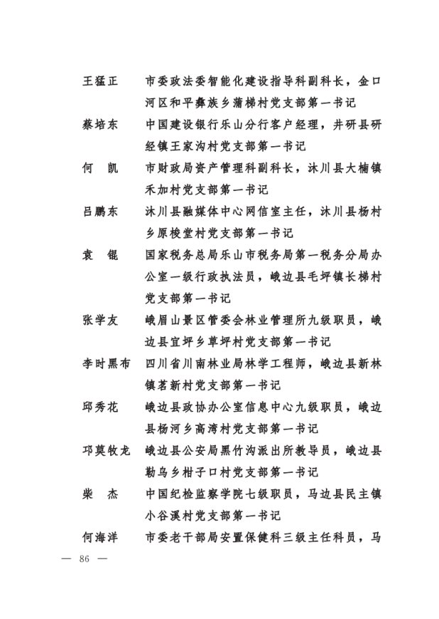 川委〔2021〕372號中共四川省委__四川省人民政府關于表揚2020年脫貧攻堅先進集體和先進個人的決定(1)[86]